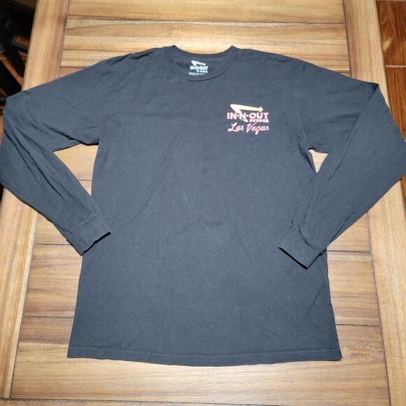 In N Out Burger LS Black Unisex Tee "Las Vegas" - Size Medium - Picture 3 of 5